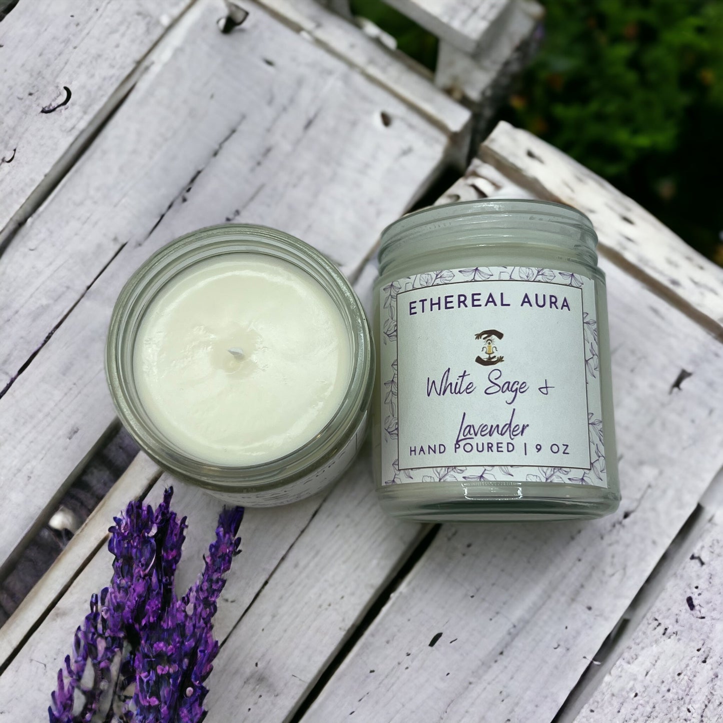 White Sage and Lavender Candle