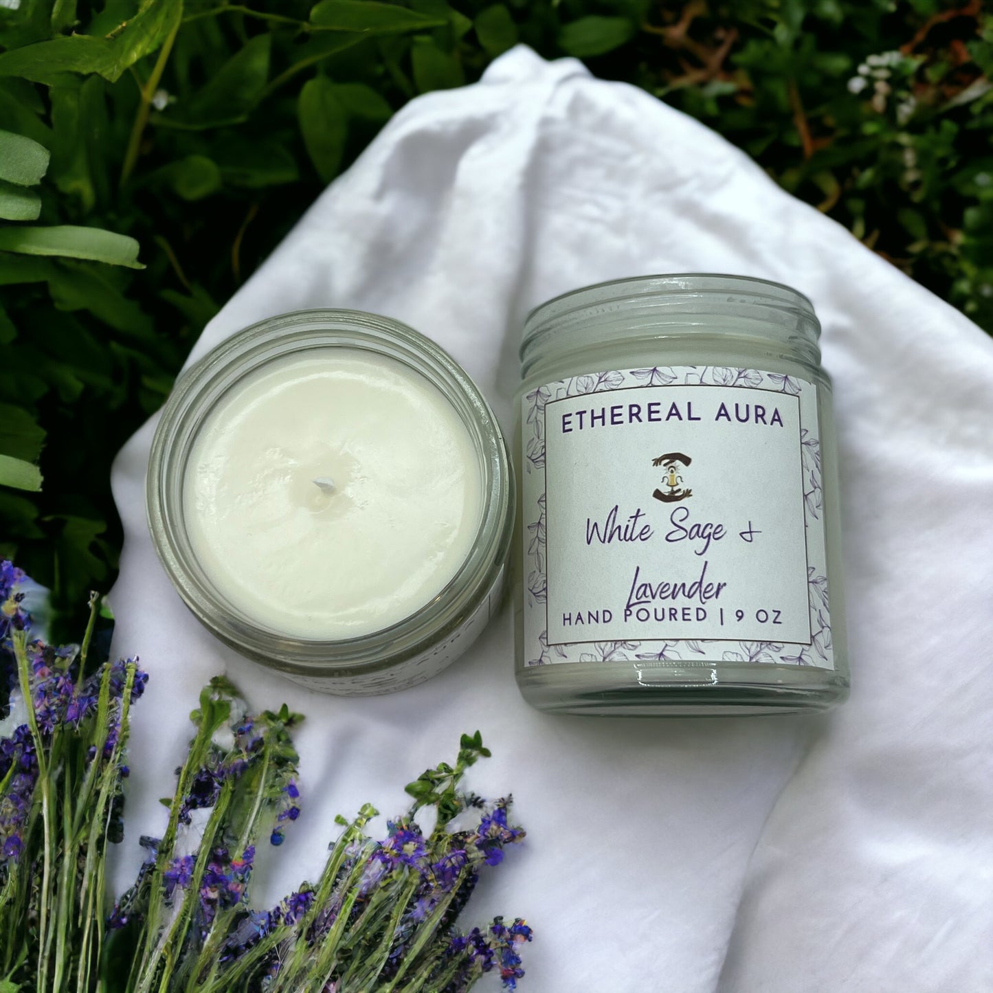 White Sage and Lavender Candle