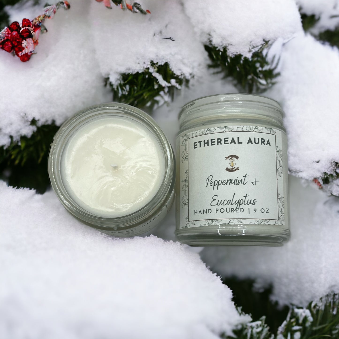 Peppermint and Eucalyptus Candle